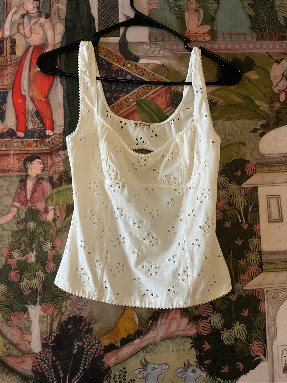 Free People White Eyelet Camisole Tank